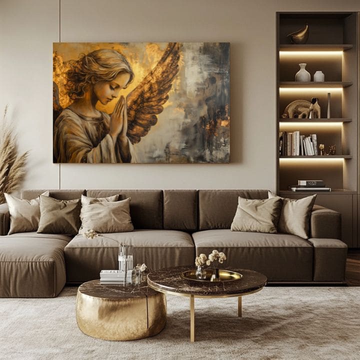 Slike angelov Prayer of Light | 100 % izvirni akril poslikan