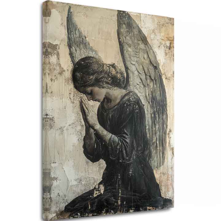 Slike angelov Silent Prayer | dokončano z roko umetnika - slika 2