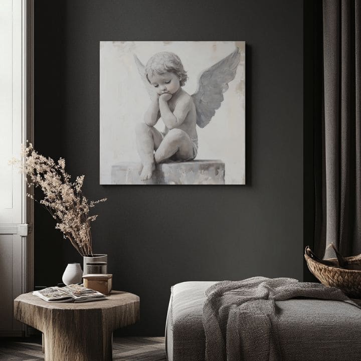 Slike angelov Protector | 100 % izvirni akrilni slikar