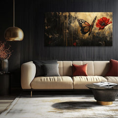 Slikanje metuljev Poppy dream - 100 % originalna akrilna poslikava - slika 4
