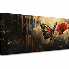 Slikanje metuljev Poppy dream - 100 % originalna akrilna poslikava - slika 2