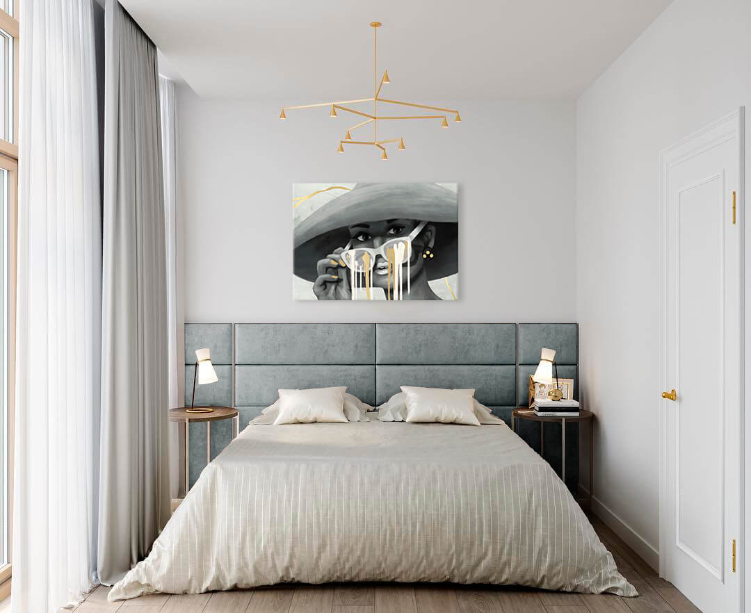 Slike na platnu - PREMIUM ART - Ženska v klobuku Popust 30% 70X50 cm