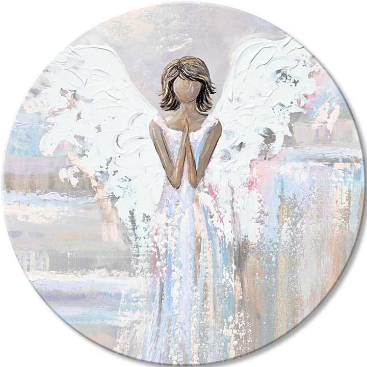 Okrogle slike z akrilom Dotik nežnosti | različne dimenzije