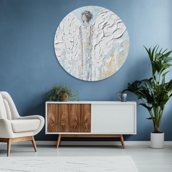 Okrogle slike z akrilom Šepet ljubezni | različne dimenzije