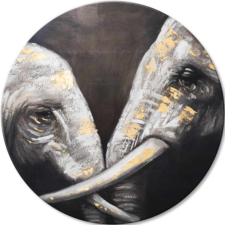 Okrogle slike z akrilom Dotik afriškega kralja | različne dimenzije