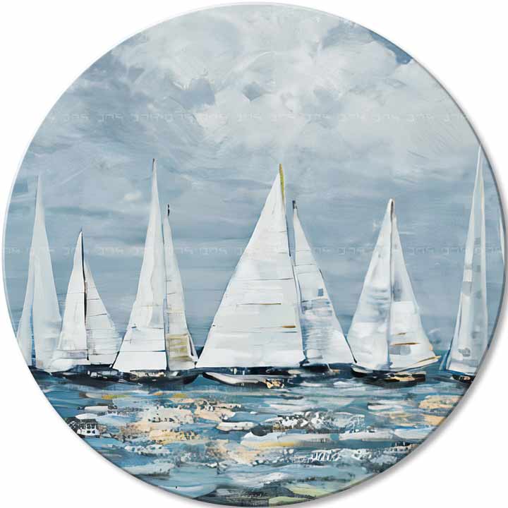 Okrogla poslikana slika Sprostitev na morju | različne dimenzije