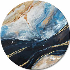 Okroglo poslikano slikarstvo Zvok oceana | različne dimenzije