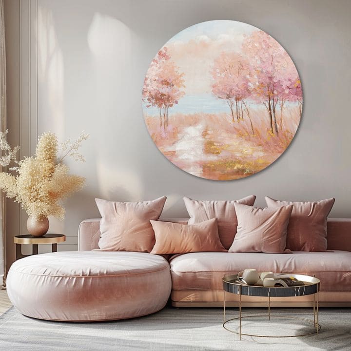 Okrogla naslikana slika Sanjsko življenje | različne dimenzije