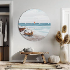 Okrogla poslikana velikanka Počivajte v pristanišču | različne dimenzije