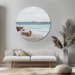 Okrogla poslikana velikanka Počivajte v pristanišču | različne dimenzije