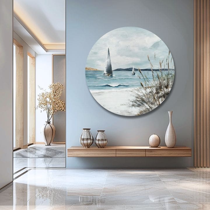 Okrogla poslikana slika Daljno obzorje | različne dimenzije