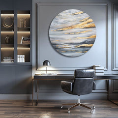 Okrogla poslikana slika Golden Sky | različne dimenzije