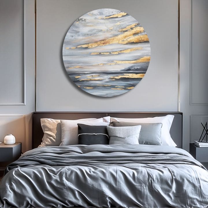 Okrogla poslikana slika Golden Sky | različne dimenzije