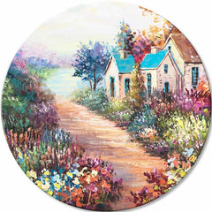 Okrogla poslikana slika babičine hiše | različne dimenzije