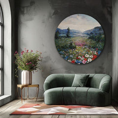 Okrogla poslikana slika Jutranja tišina | različne dimenzije