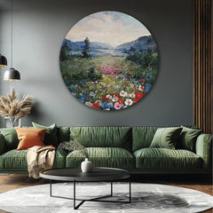 Okrogla poslikana slika Jutranja tišina | različne dimenzije