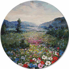 Okrogla poslikana slika Jutranja tišina | različne dimenzije