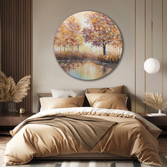 Okrogla poslikana slika Skrito sonce | različne dimenzije