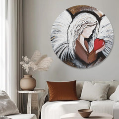 Okrogle slike z akrilom Varuh srca | različne dimenzije