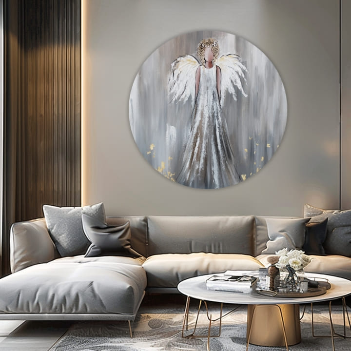 Okrogle slike z akrilom Tender Guardian | različne dimenzije