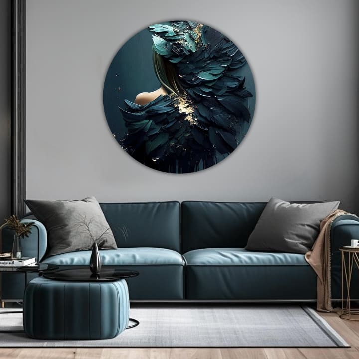 Okrogle slike z akrilom Angel Calling | različne dimenzije