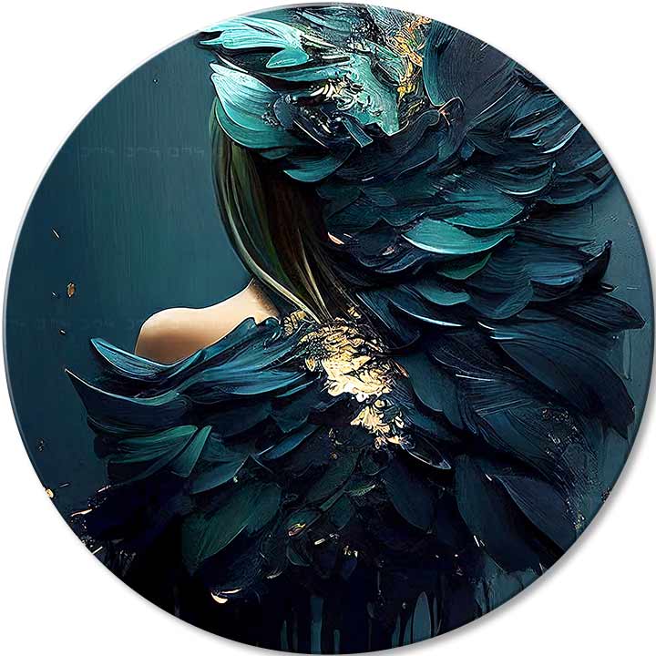 Okrogle slike z akrilom Angel Calling | različne dimenzije