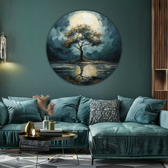 Okrogle slike z akrilom Odsevi narave | različne dimenzije