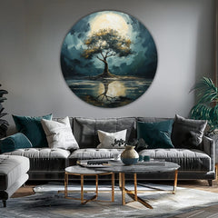 Okrogle slike z akrilom Odsevi narave | različne dimenzije