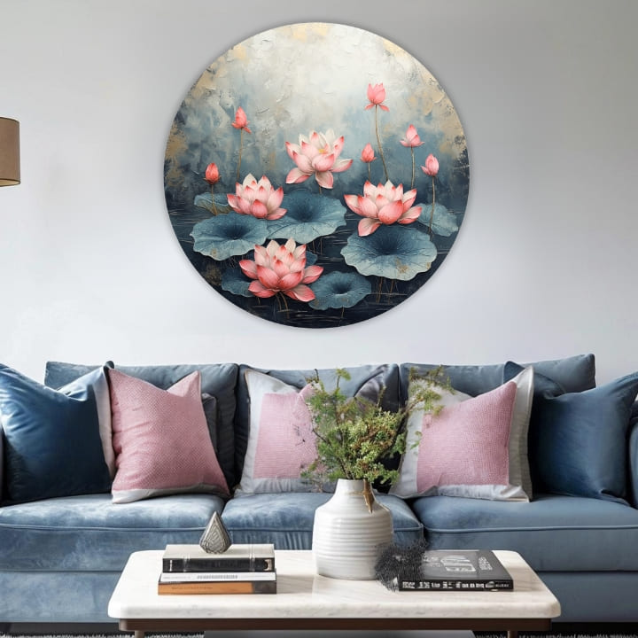 Okrogle slike z akrilom Blossoming Mystery | različne dimenzije