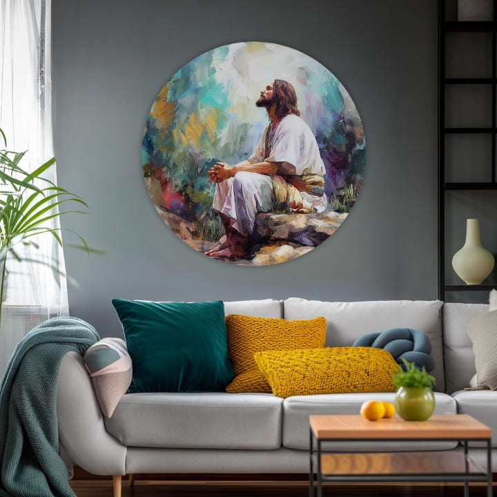 Okrogle slike z akrilom Duhovni mir | različne dimenzije