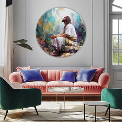 Okrogle slike z akrilom Duhovni mir | različne dimenzije