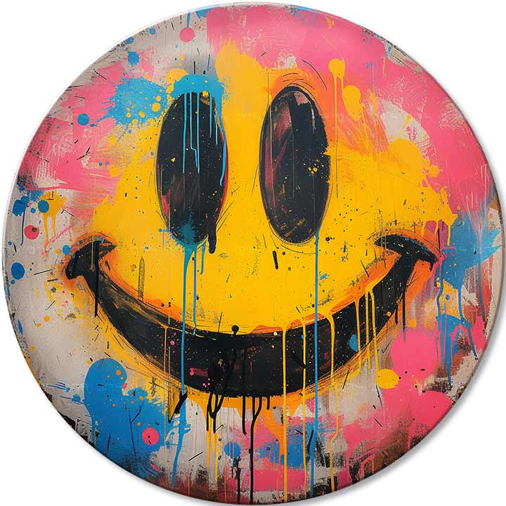 Okrogle slike z akrilom Barve veselja | različne dimenzije