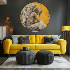 Okrogle slike z akrilom Krila miru | različne dimenzije