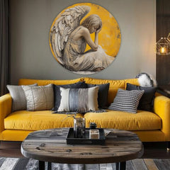 Okrogle slike z akrilom Krila miru | različne dimenzije