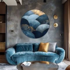 Okrogle slike z akrilom Gorsko zlato | različne dimenzije