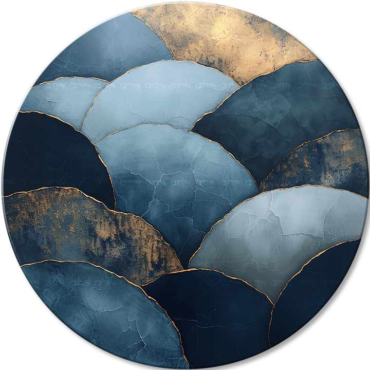 Okrogle slike z akrilom Gorsko zlato | različne dimenzije