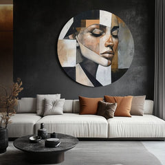 Okrogle slike z akrilom Abstraktni obraz