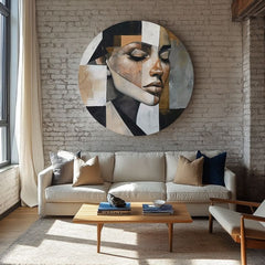 Okrogle slike z akrilom Abstraktni obraz