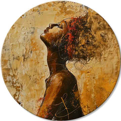 Okrogle slike z akrilom Strastno jutro