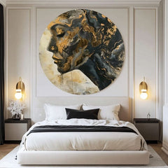 Okrogle slike z akrilom Portret ponižnosti