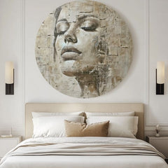 Okrogle slike z akrilom Morning Kiss