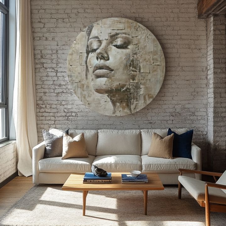 Okrogle slike z akrilom Morning Kiss