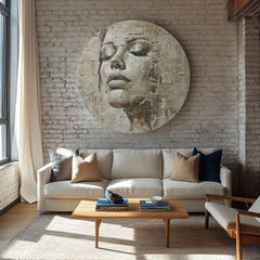 Okrogle slike z akrilom Morning Kiss