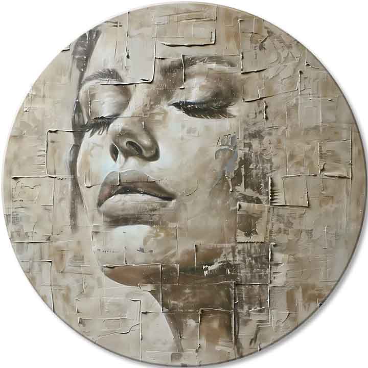 Okrogle slike z akrilom Morning Kiss