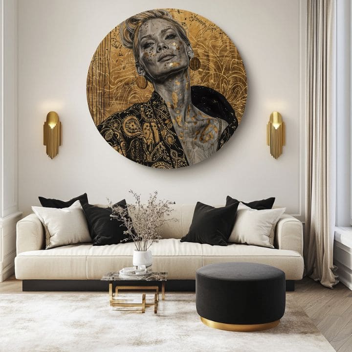 Okrogle slike z akrilom Royal View