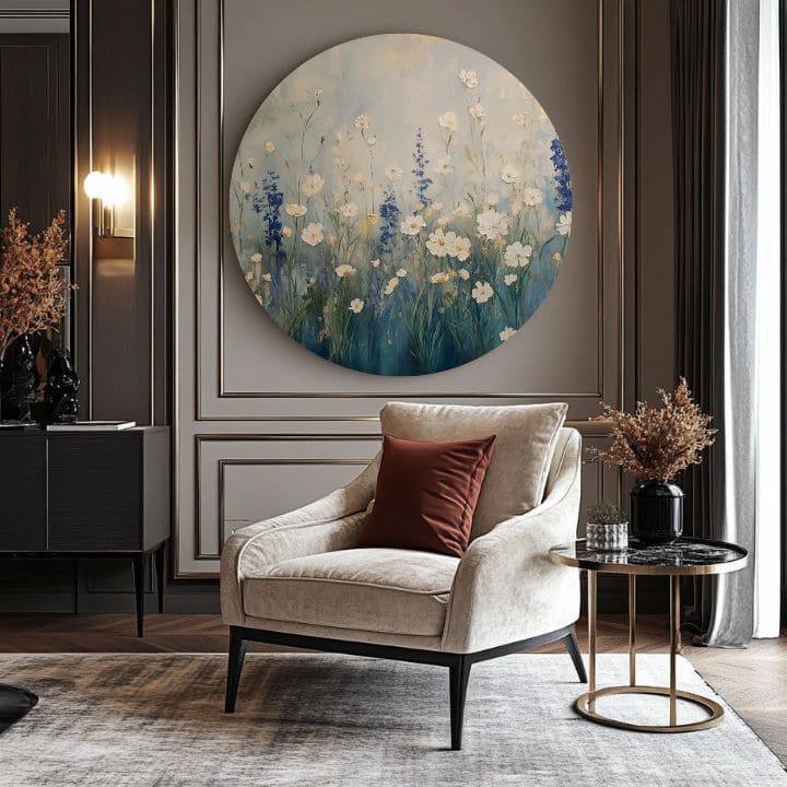 Okrogle slike z akrilom Prava eleganca