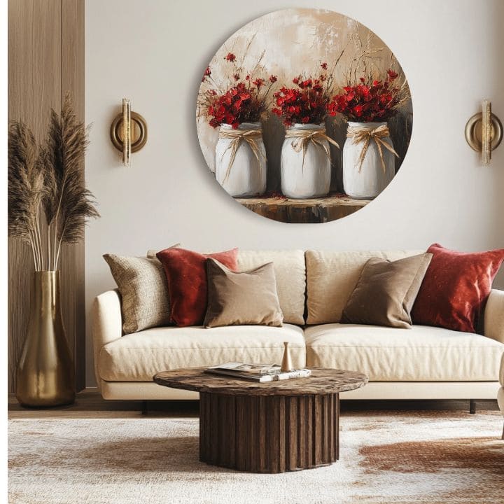 Okrogle slike z akrilom Tri sestre