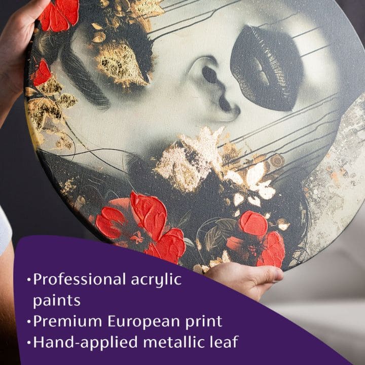 Okrogle slike z akrilom Kraljeva družina