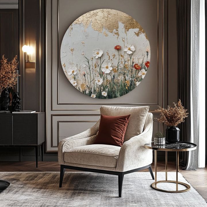 Okrogle slike z akrilom Odsevi sonca