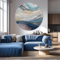 Okrogle slike z akrilom Nov začetek